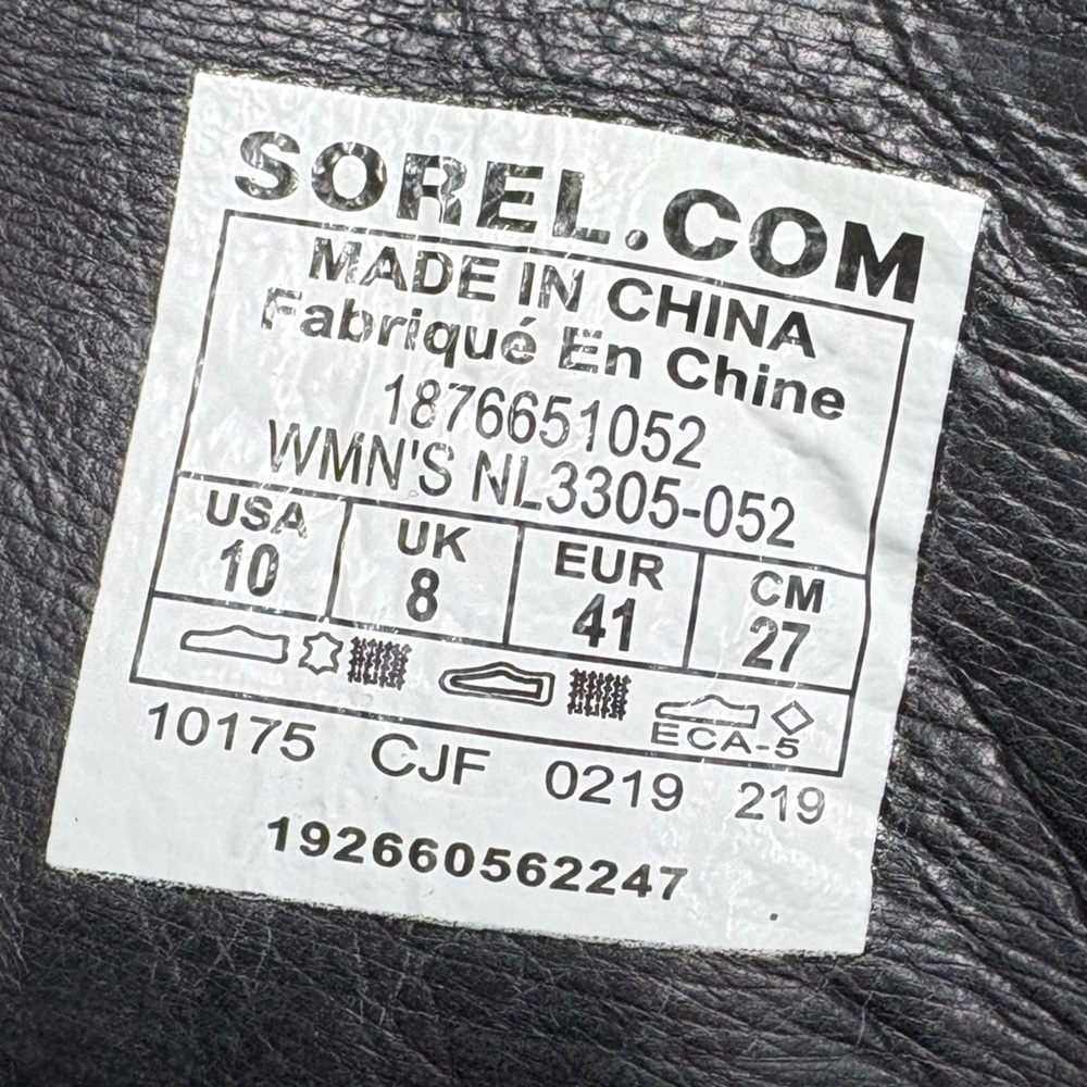 Sorel Womens Blake Leather Heeled Hiker Bootie Size 10 Waterproof Tall Gray - Picture 2 of 12
